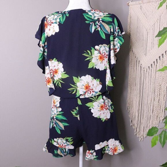 Umgee | Short Sleeve Floral Romper - Picture 4 of 5